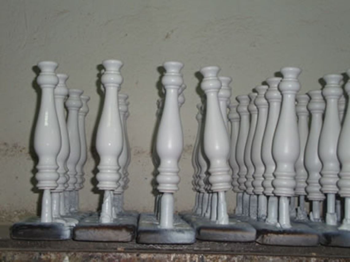 Piezas de madera torneadas 